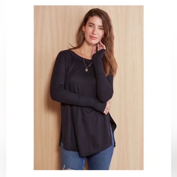 Free People Snowy Thermal in Black Size Large - Picture 4 of 9